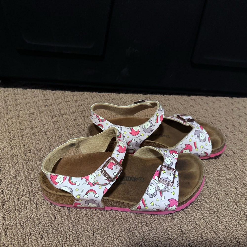 Birkenstock-Charming Unicorn Kids Sandals - Pink & White - Picture 2 of 3